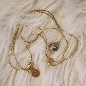 Alex and Ani Sacred Stud Adjustable Necklace 14 to 23 " Montana Blue